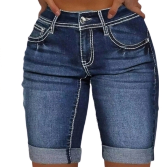 Apt. 9 Pants - Apt. 9 Jean Shorts w/ Rhinestone Design